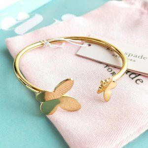 NWT Kate Spade in a flutter flex cuff + dust bag